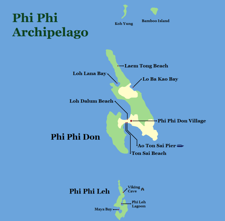 Phi Phi Archipelago map