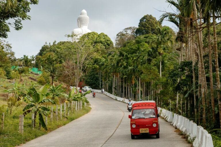 A road to the Big Buddha i in Phuket, Thailand