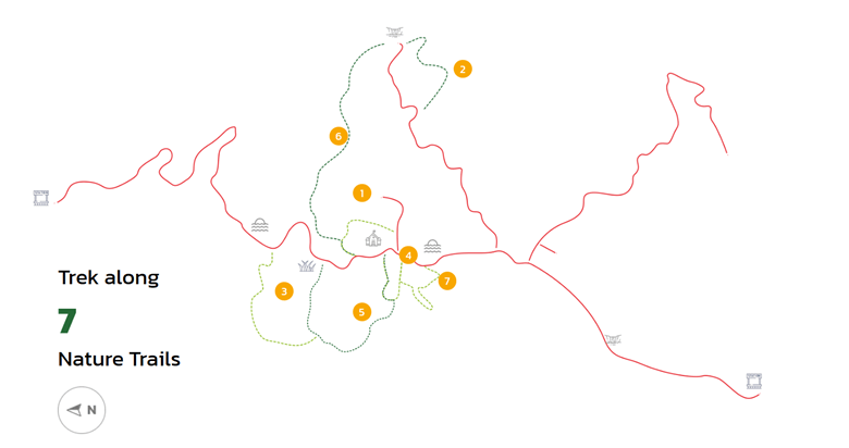 Nature trails in Khao Yai-map- Thailand