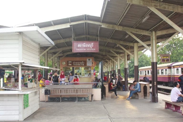 Thonburi Train station for Erawan Falls, Thailand