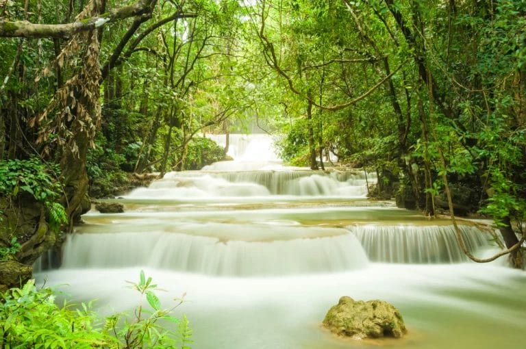 Huai Mae Khamin Falls at Erawan National Park-Thailand