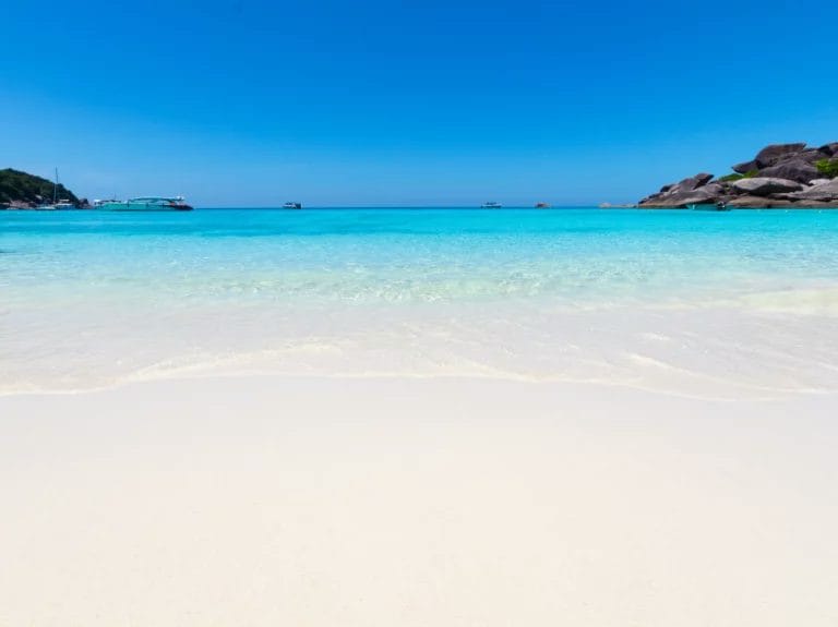 Beautiful white sandy beach