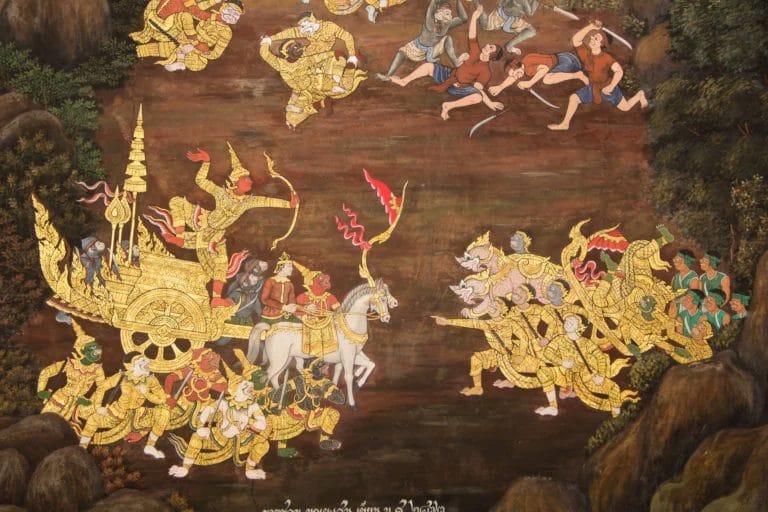 Ramakian Murals in Wat Phra Keaw -Bangkok Thailand