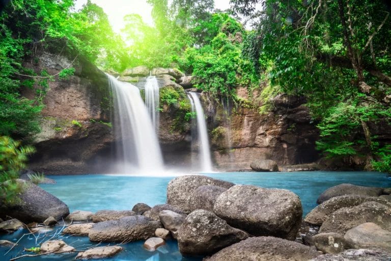 Heew Suwat Waterfall in Khao Yai National Park-Thailand