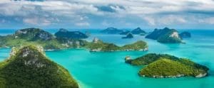 Arial image of Ang Thong National Marine Park in Thailand